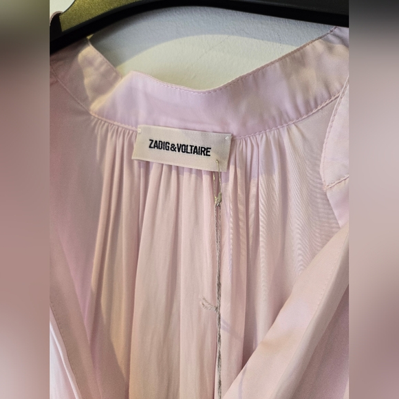 Zadig & Voltaire Pink Blouse NWT Size XS - Picture 6 of 10